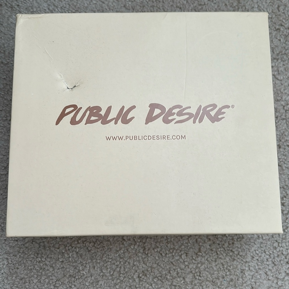 Public Desire Platform Gold Heels